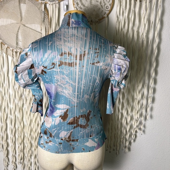 Masaki Matsuka and Gray Floral Print Short Sleeve Open Front Shrug Cardi S/M - Picture 3 of 14